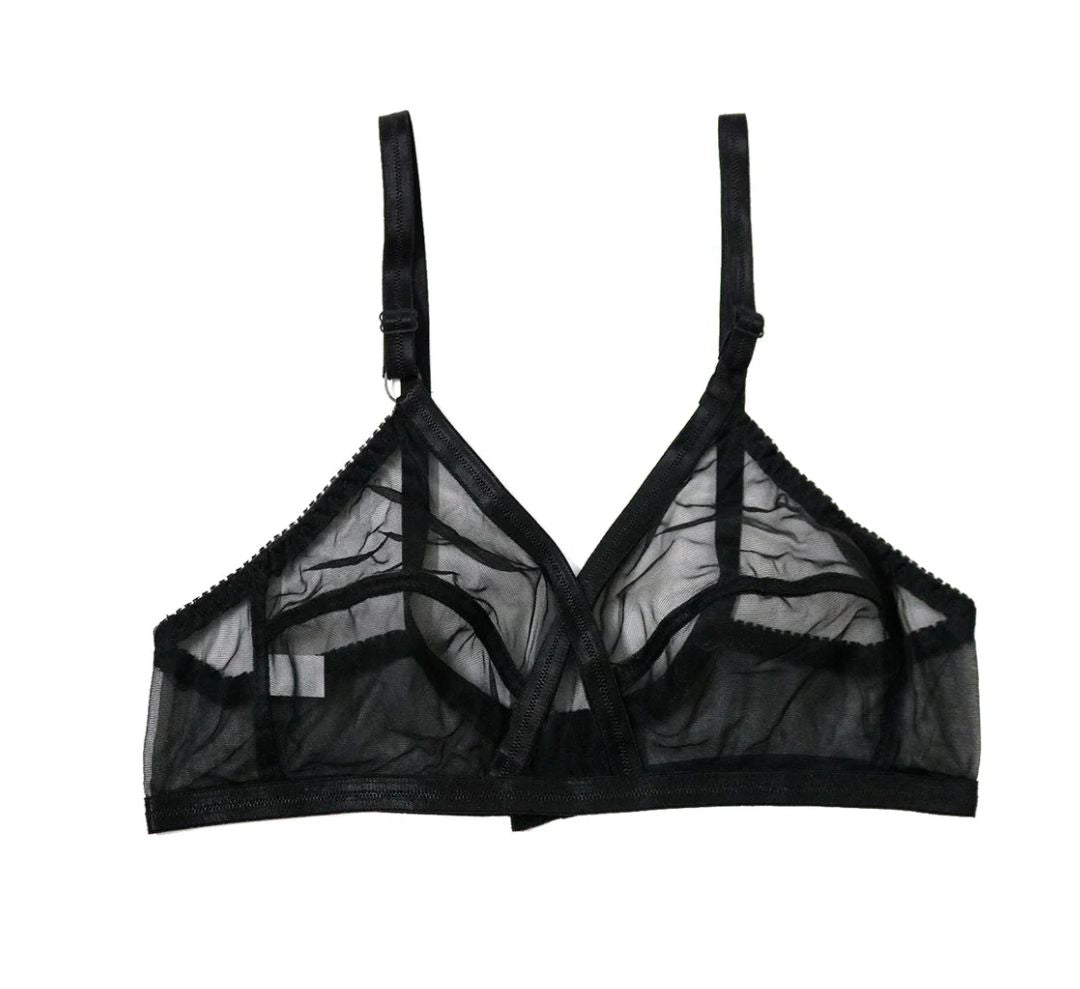Pack Of 2 Non-Padded & Non-Wired Cotton Full Cover Full Net Transparent Bra