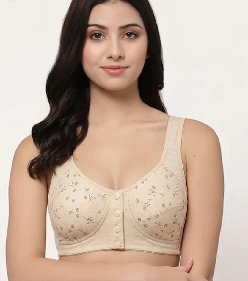 Button Style Cotton Bra – Soft & Comfortable