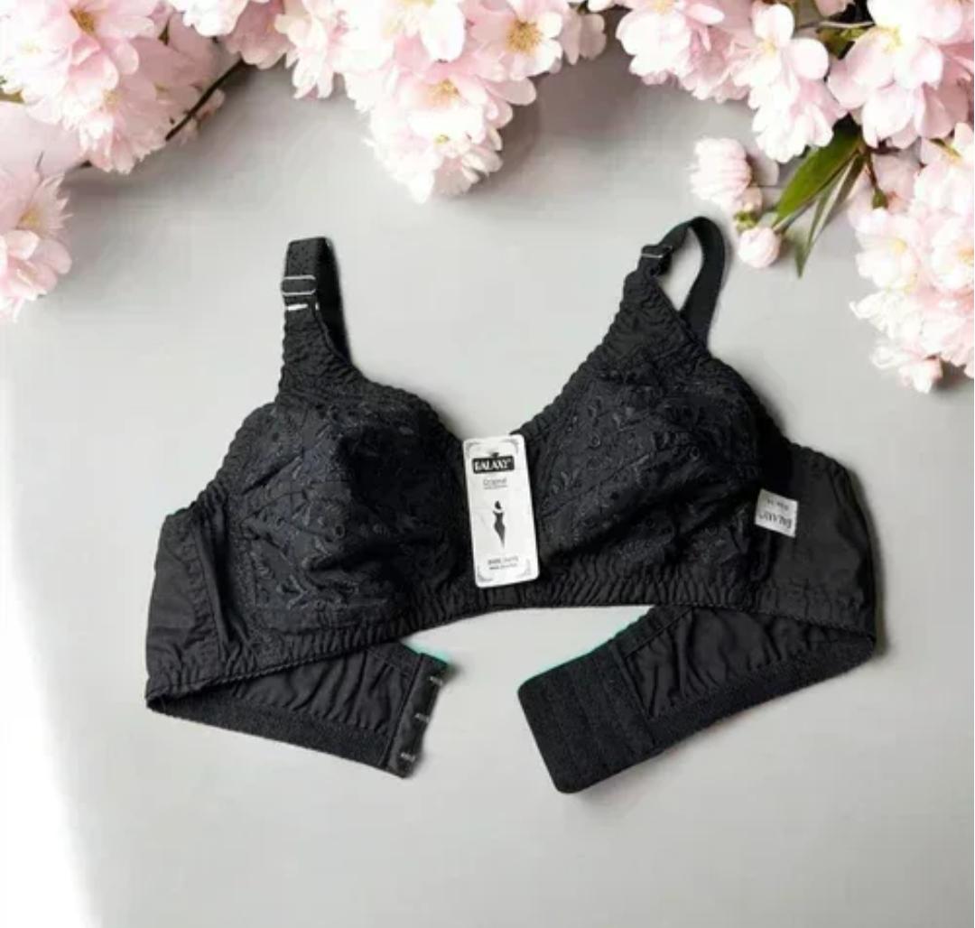 Embroidered Cotton Bra – Elegant & Comfortable